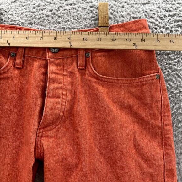 Gustin Selvedge Jeans Men's 28 x 32* Orange Slim California Raw Button Fly Denim - Picture 4 of 13